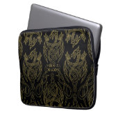 HOUSE OF THE DRAGON Gold Filigree Laptopschutzhülle (Vorderseite Links)