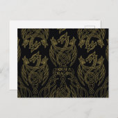 HOUSE OF THE DRAGON Gold Filigree Postkarte (Vorne/Hinten)