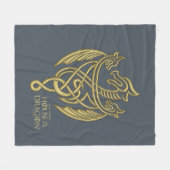 HOUSE OF THE DRAGON Golden Filigree Dragon Crest Fleecedecke (Vorderseite (Horizontal))