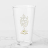 HOUSE OF THE DRAGON Golden Filigree Dragon Crest Glas (Rückseite)