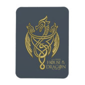 HOUSE OF THE DRAGON Golden Filigree Dragon Crest Magnet (Vertikal)