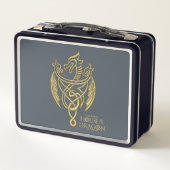 HOUSE OF THE DRAGON Golden Filigree Dragon Crest Metall Brotdose (Rückseite)