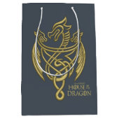 HOUSE OF THE DRAGON Golden Filigree Dragon Crest Mittlere Geschenktüte (Vorderseite)