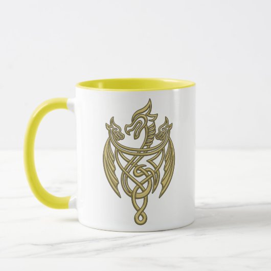 HOUSE OF THE DRAGON Golden Filigree Dragon Crest Tasse (Links)