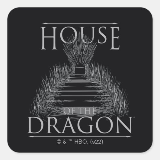 HOUSE OF THE DRAGON Iron Throne | Graphic Quadratischer Aufkleber (Vorderseite)