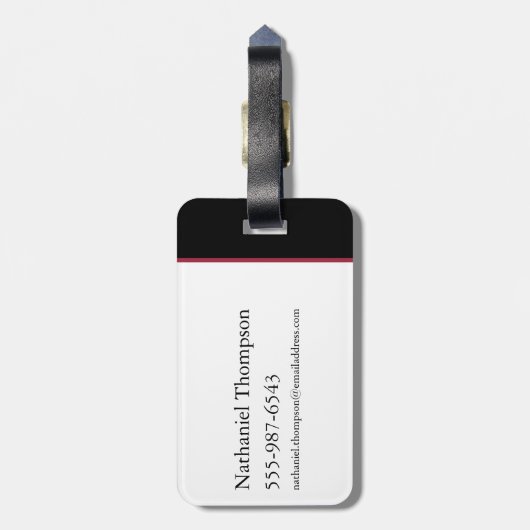 HOUSE OF THE DRAGON Red Dragon Filigree Pattern Gepäckanhänger (Rückseite vertikal)