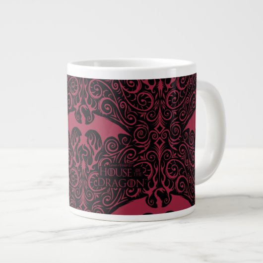 HOUSE OF THE DRAGON Red Dragon Filigree Pattern Jumbo-Tasse (Vorderseite Rechts)