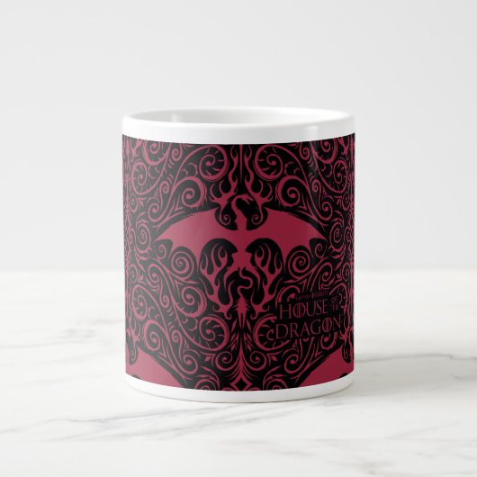 HOUSE OF THE DRAGON Red Dragon Filigree Pattern Jumbo-Tasse (Vorderseite)