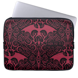 HOUSE OF THE DRAGON Red Dragon Filigree Pattern Laptopschutzhülle