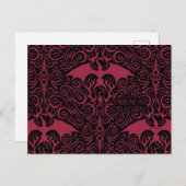 HOUSE OF THE DRAGON Red Dragon Filigree Pattern Postkarte (Vorne/Hinten)