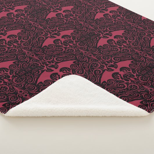 HOUSE OF THE DRAGON Red Dragon Filigree Pattern Sherpadecke (3/4)