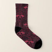 HOUSE OF THE DRAGON Red Dragon Filigree Pattern Socken (Links - Innen)