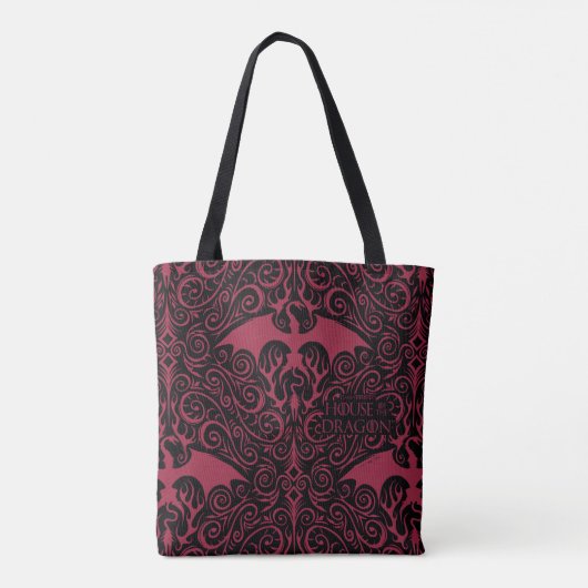 HOUSE OF THE DRAGON Red Dragon Filigree Pattern Tasche (Rückseite)