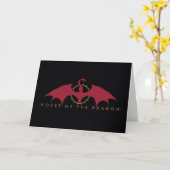 HOUSE OF THE DRAGON Red Dragon Graphic Karte (Gelbe Blume)