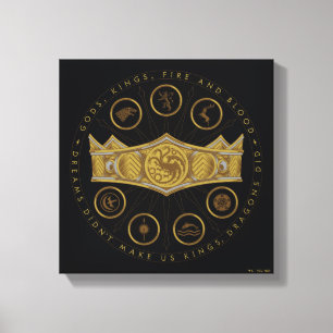 HOUSE OF THE DRAGON Seven Kingdoms Crown Graphic Leinwanddruck