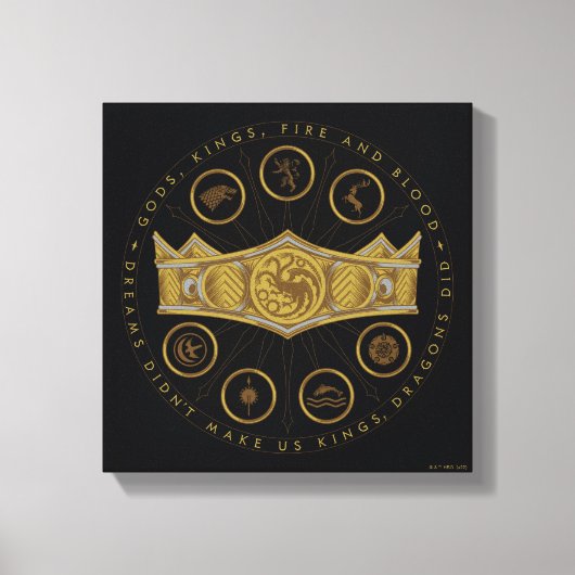 HOUSE OF THE DRAGON Seven Kingdoms Crown Graphic Leinwanddruck (Vorderseite)