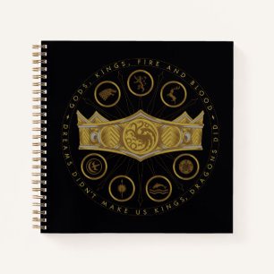 HOUSE OF THE DRAGON Seven Kingdoms Crown Graphic Notizblock