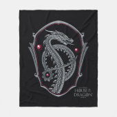 HOUSE OF THE DRAGON | Silver Dragon Crest Fleecedecke (Vorderseite)