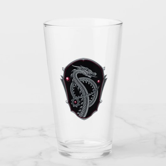 HOUSE OF THE DRAGON Silver Dragon Crest Glas (Vorderseite)