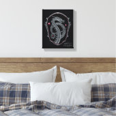 HOUSE OF THE DRAGON Silver Dragon Crest Leinwanddruck (Insitu (Schlafzimmer))
