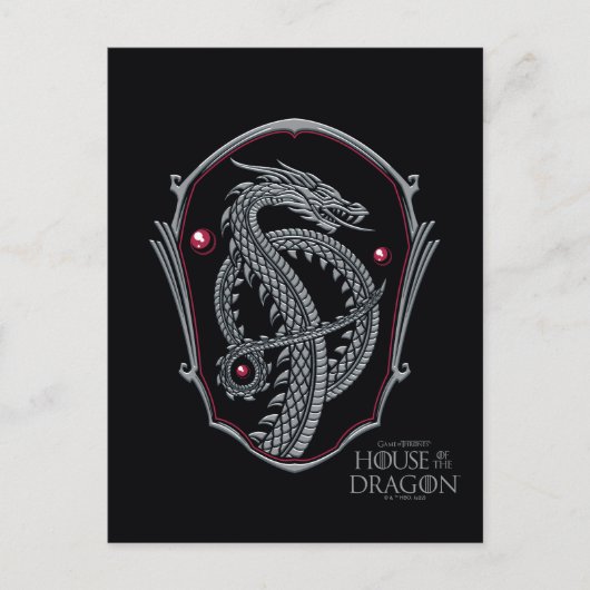 HOUSE OF THE DRAGON | Silver Dragon Crest Postkarte (Vorderseite)