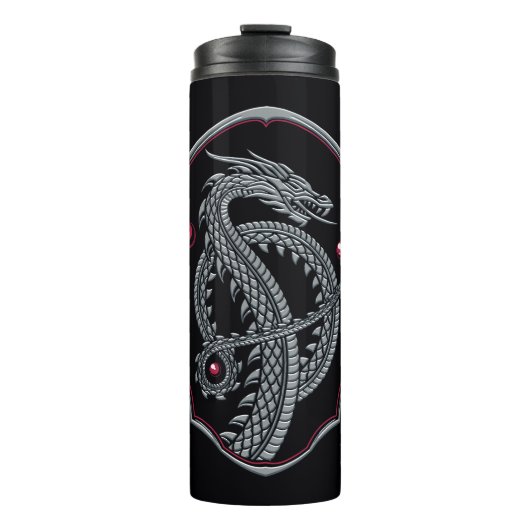 HOUSE OF THE DRAGON Silver Dragon Crest Thermosbecher (Vorderseite)