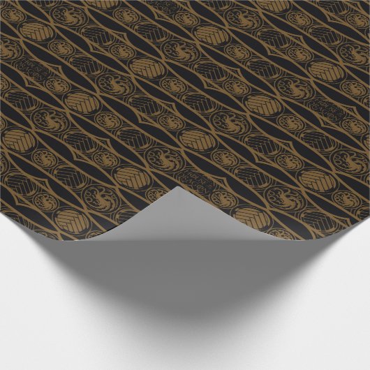 HOUSE OF THE DRAGON Targaryen Stripe Pattern Geschenkpapier (Ecke)