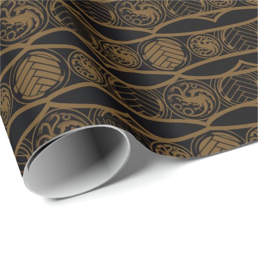 HOUSE OF THE DRAGON Targaryen Stripe Pattern Geschenkpapier (Rolleneckpunkt)