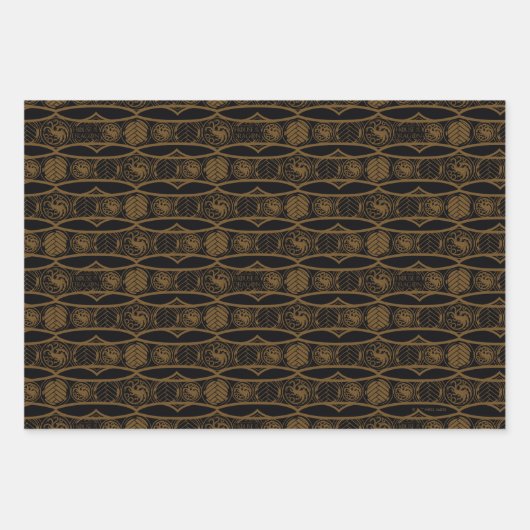 HOUSE OF THE DRAGON Targaryen Stripe Pattern Geschenkpapier Set (Vorderseite 3)