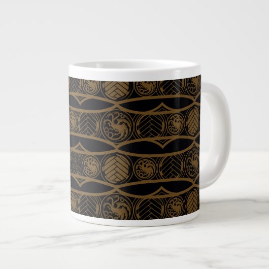 HOUSE OF THE DRAGON Targaryen Stripe Pattern Jumbo-Tasse (Vorderseite Rechts)