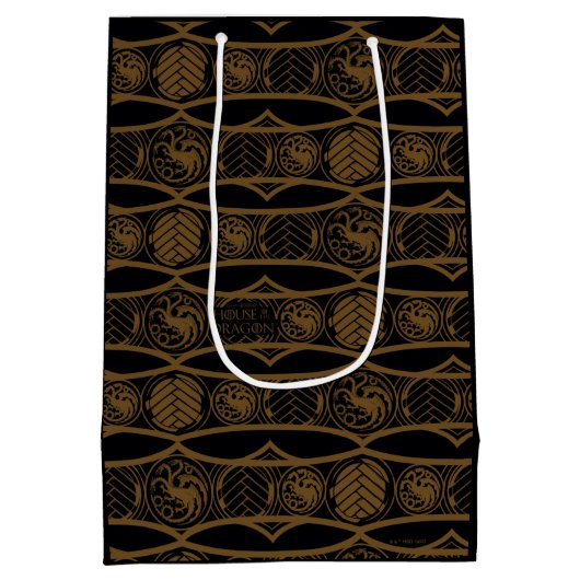HOUSE OF THE DRAGON Targaryen Stripe Pattern Mittlere Geschenktüte (Rückseite)
