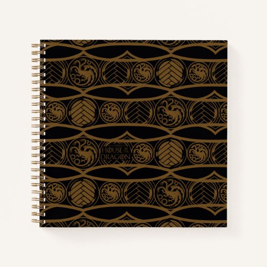 HOUSE OF THE DRAGON Targaryen Stripe Pattern Notizblock (Vorderseite)