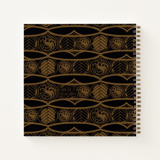 HOUSE OF THE DRAGON Targaryen Stripe Pattern Notizblock (Rückseite)