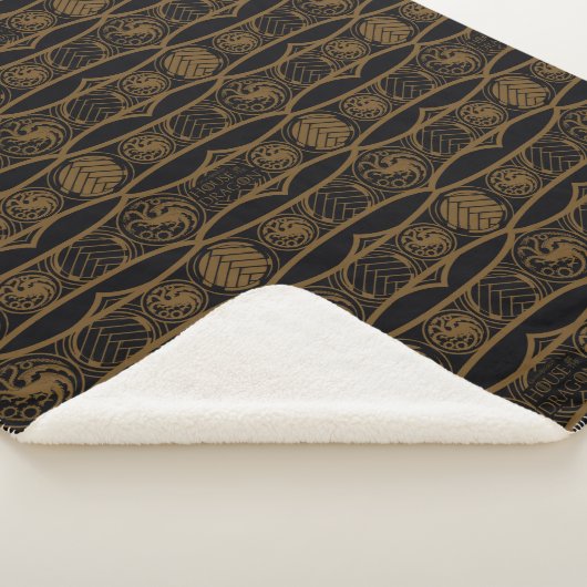 HOUSE OF THE DRAGON Targaryen Stripe Pattern Sherpadecke (3/4)