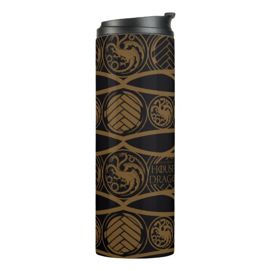HOUSE OF THE DRAGON Targaryen Stripe Pattern Thermosbecher (Nach links gedreht)