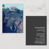 House on a Cliff - Tenby, Wales, UK Visitenkarte (Vorne/Hinten)