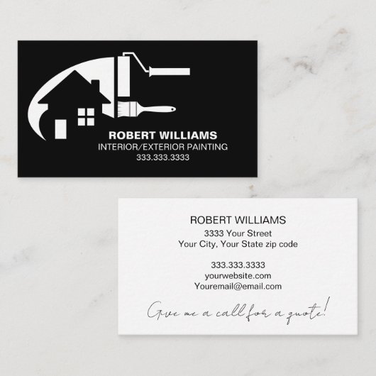 House Painter Beruflich Visitenkarte (Vorne/Hinten)