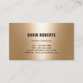 House Painter Black & Gold Painting Service Visitenkarte (Rückseite)