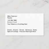 House Painter Colorful Einzigartige Visitenkarten Visitenkarte (Rückseite)