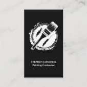 House Painter & Decorator Black and White  Visitenkarte (Vorderseite)