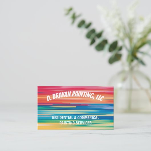 House Painter farbenfrohe Farbe Visitenkarte (Stehend Vorderseite)