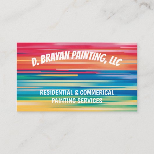 House Painter farbenfrohe Farbe Visitenkarte (Vorderseite)
