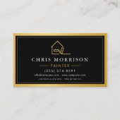 House Painter Gold Metal Painting QR Code Visitenkarte (Vorderseite)