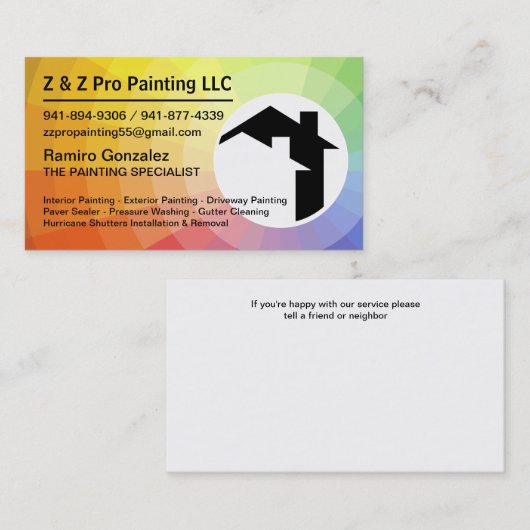 House Painter Gonzalez Visitenkarte (Vorne/Hinten)