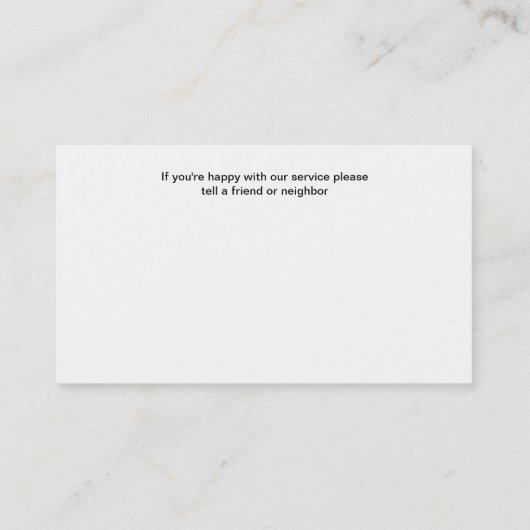 House Painter Gonzalez Visitenkarte (Rückseite)