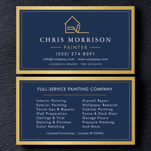 House Painter Metallic Painting Service Visitenkarte