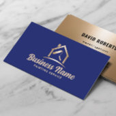 House Painter Navy Blue & Gold Malservice Visitenkarte