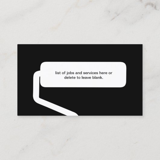 House Painter , Paint Brush Visitenkarte (Rückseite)