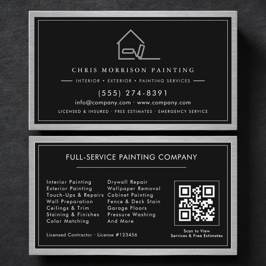 House Painter QR Code Painting Service Visitenkarte