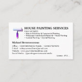 House Painter Service Paint Roll Simple Visitenkarte (Vorderseite)